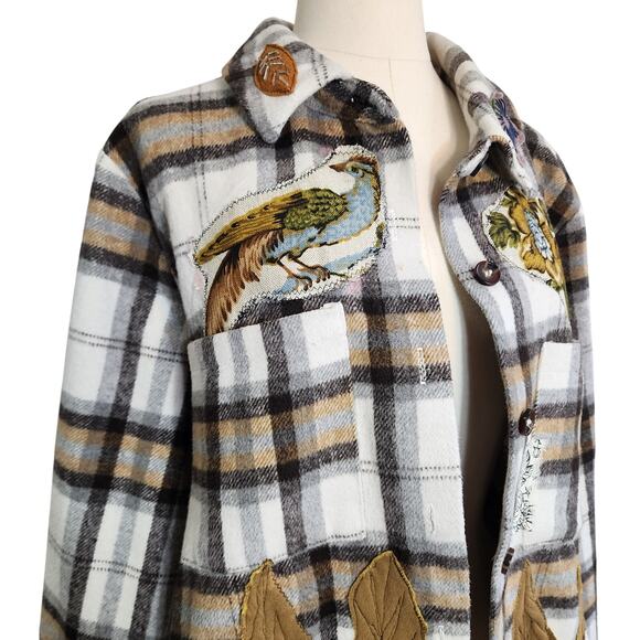 One-of-a-Kind Upcycled Plaid Shirt – Handmade Details - Picture 4 of 15